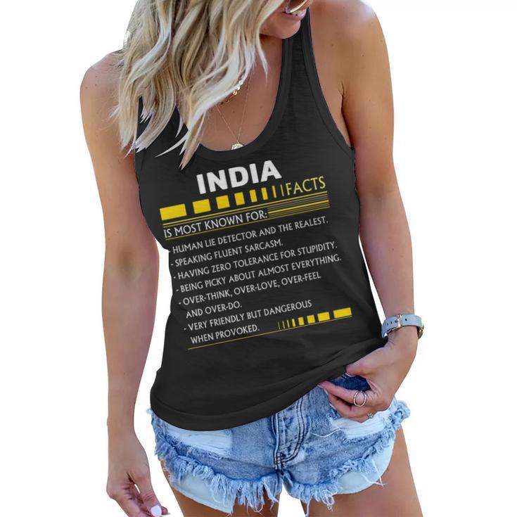 India Name Gift   India Facts Women Flowy Tank
