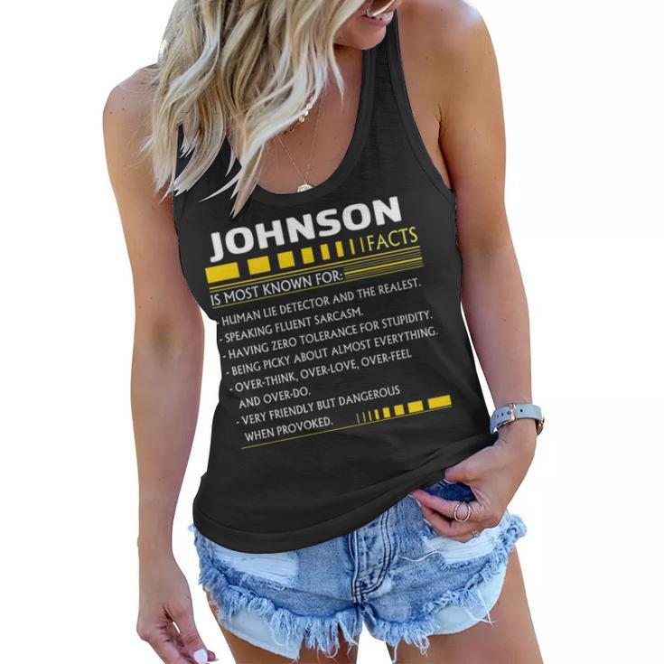 Johnson Name Gift   Johnson Facts Women Flowy Tank