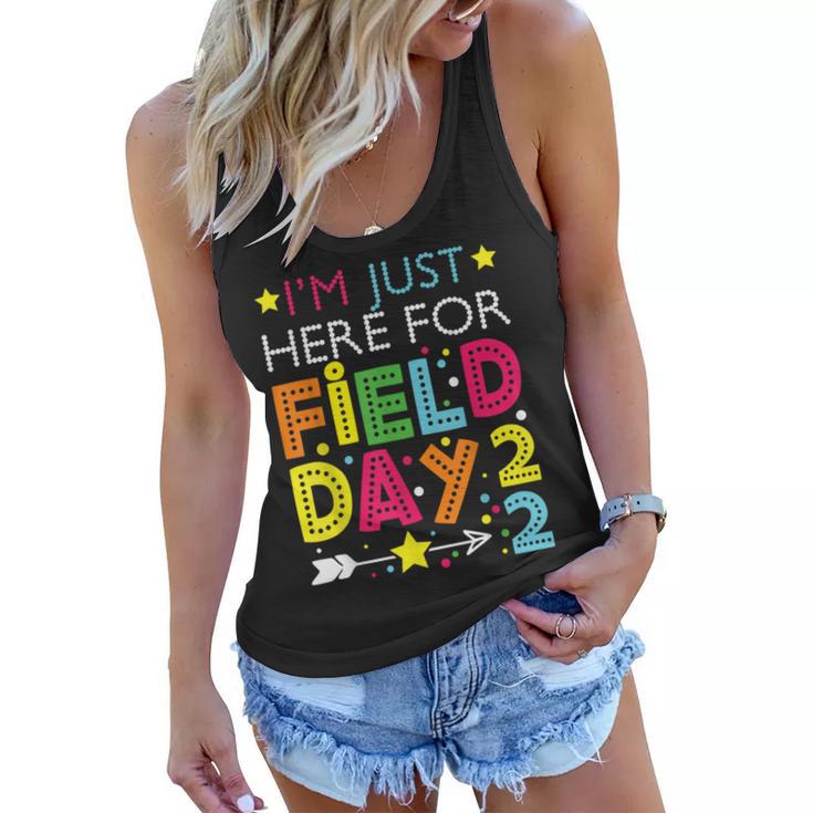 Just Here For Field Day 2022 Teacher Kids Summer Women Flowy Tank