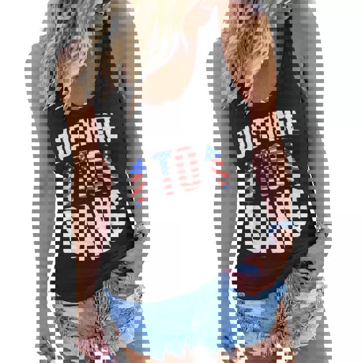 Just Here To Bang Funny 4Th Of July Fourth Of July  Women Flowy Tank