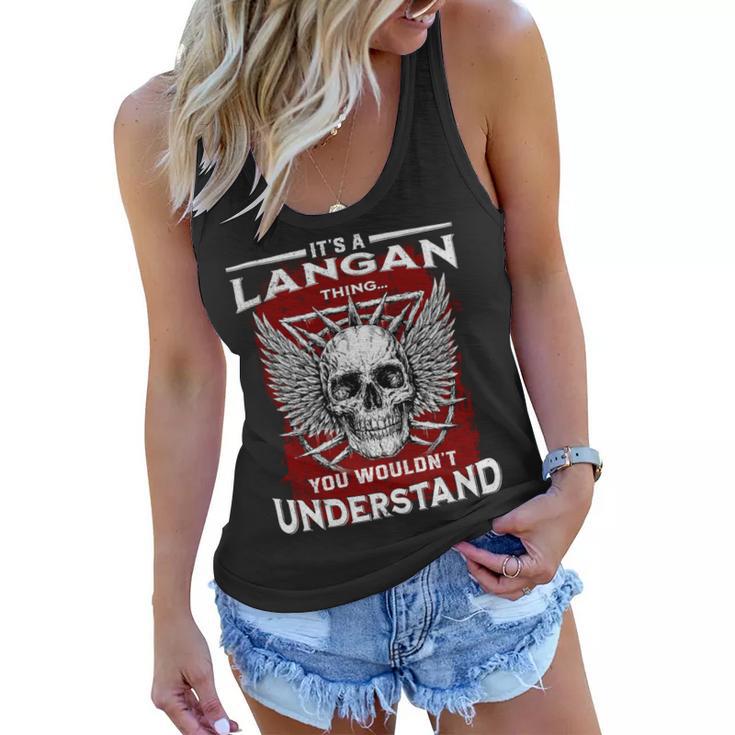 Langan Name Shirt Langan Family Name Women Flowy Tank