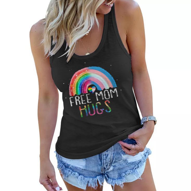 Lgbtq Free Mom Hugs Gay Pride Lgbt Ally Rainbow Mothers Day  Women Flowy Tank