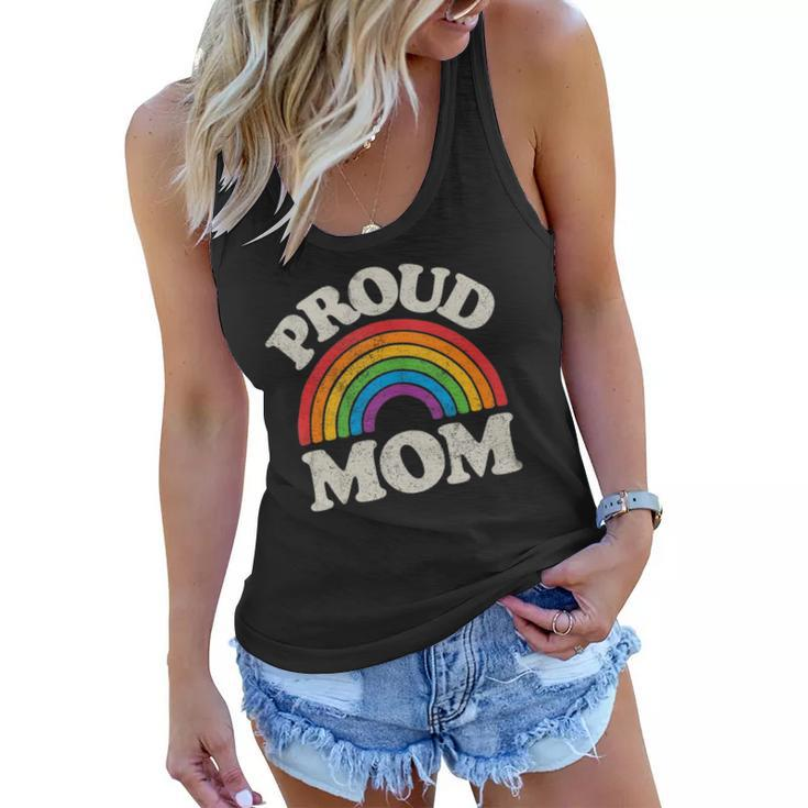 Lgbtq Proud Mom Gay Pride Lgbt Ally Rainbow Mothers Day  Women Flowy Tank