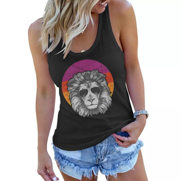 Lion Lover Gifts Lion Graphic Tees For Women Cool Lion Mens Women Flowy Tank