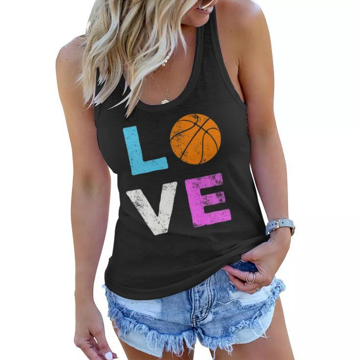 Love Basketball American Team Fan Gift  Women Flowy Tank