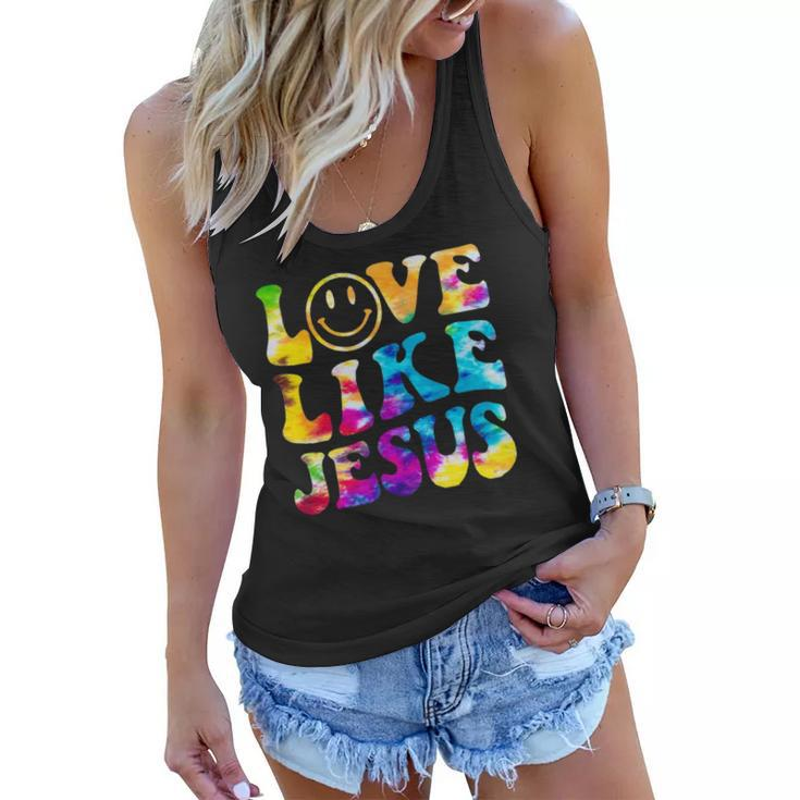 Love Like Jesus Tie Dye Faith Christian Jesus Men Women Kid Women Flowy Tank