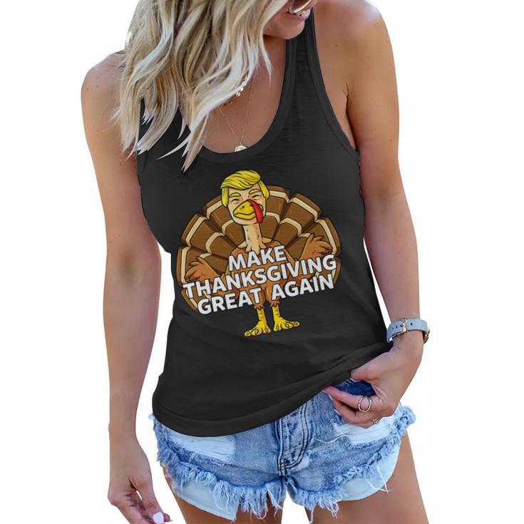 Make Thanksgiving Great Again Funny 3 Shirt Women Flowy Tank