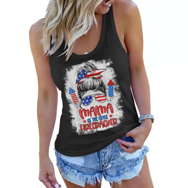 Mama Of The Little Firecracker 4Th Of July Birthday For Mom  Women Flowy Tank