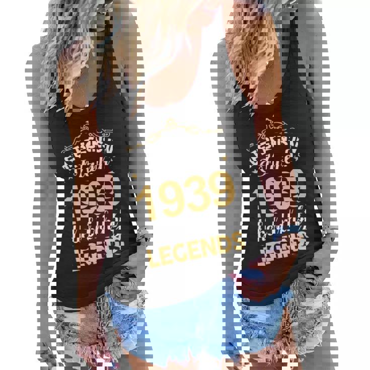 March 1939 Birthday   Life Begins In March 1939 V2 Women Flowy Tank