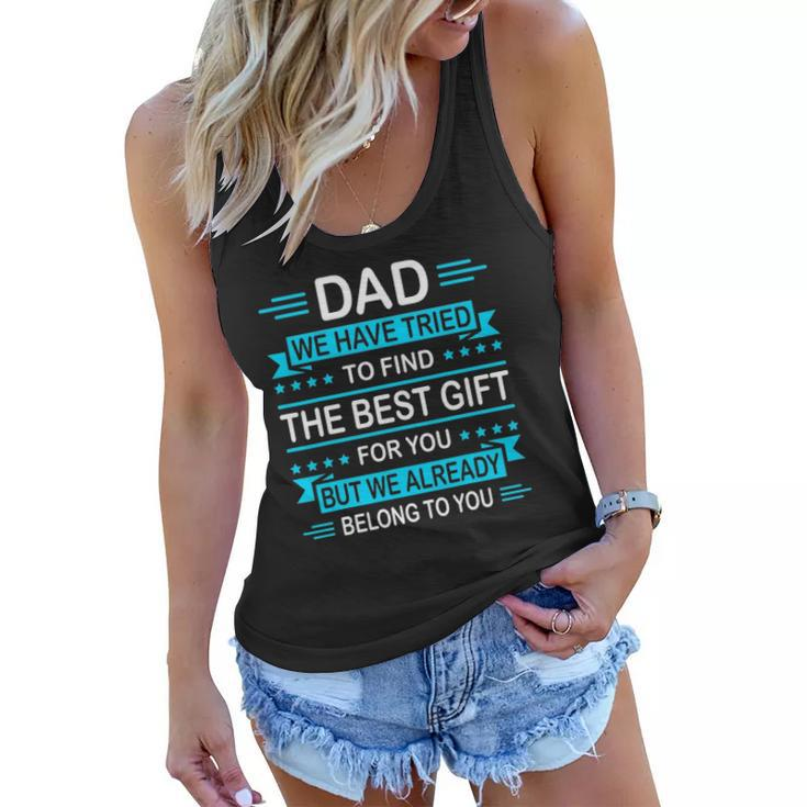 Mens Funny Fathers Day Gift For Daddy Papa From Daughter Son Wife Women Flowy Tank