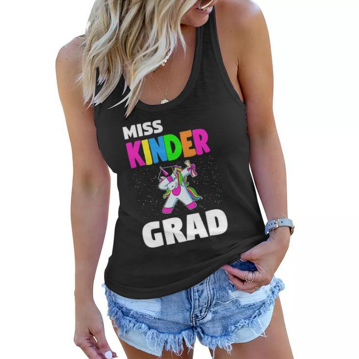 Miss Kinder Grad Kindergarten Graduation Unicorn Women Flowy Tank