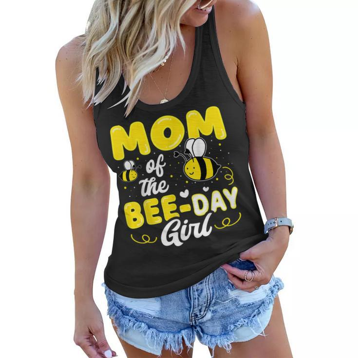 Mom Of The Bee Day Girl Hive Party Matching Birthday Sweet  Women Flowy Tank