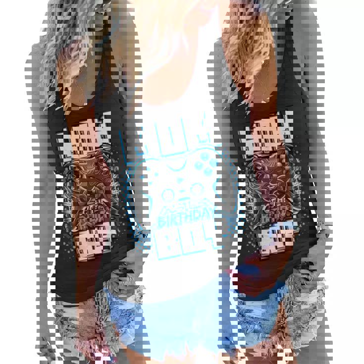 Mom Of The Birthday Boy Matching Video Game Birthday Party  Women Flowy Tank