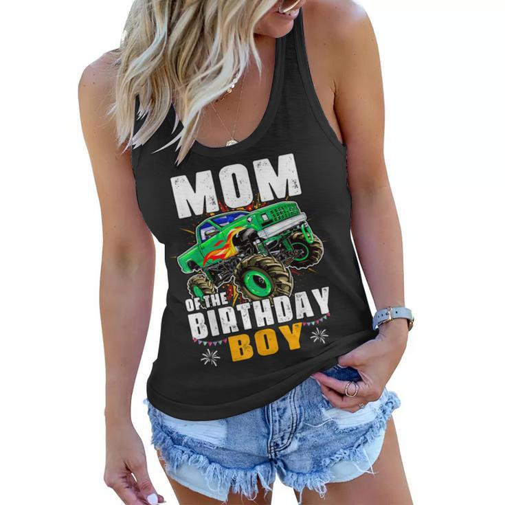Monster Truck Family Matching Party Mom Of The Birthday Boy  Women Flowy Tank