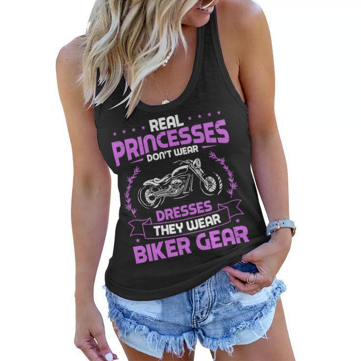 Motorcycle Real Princesses Wear Biker 483 Shirt Women Flowy Tank