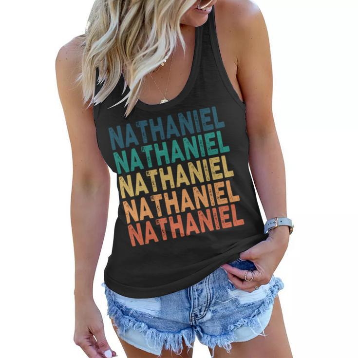 Nathaniel Name Shirt Nathaniel Family Name V2 Women Flowy Tank
