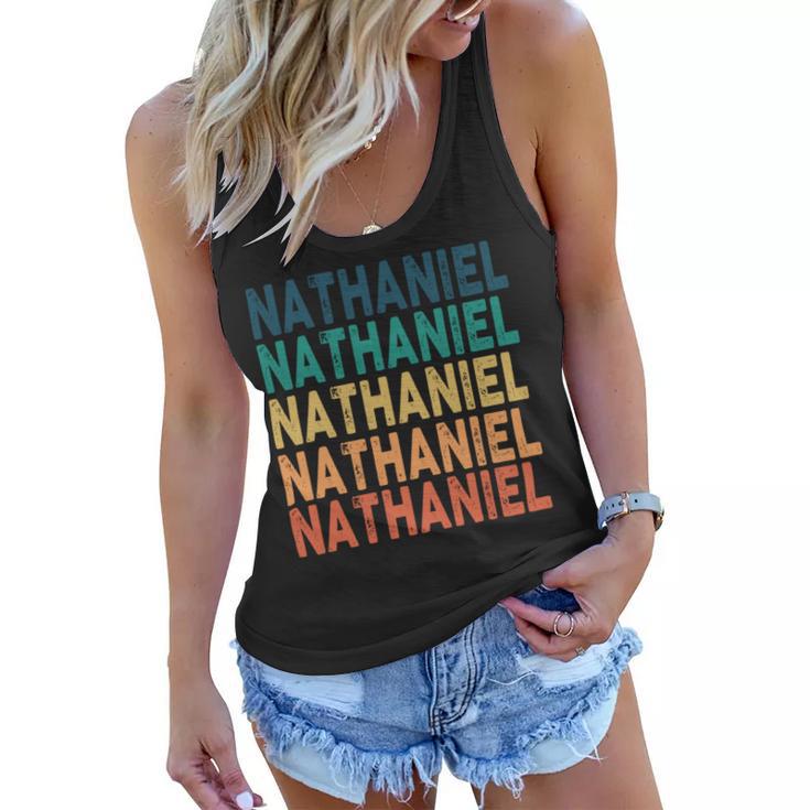 Nathaniel Name Shirt Nathaniel Family Name V3 Women Flowy Tank