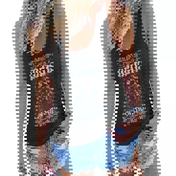 Never Underestimate The Power Of An Goggins Even The Devil V9 Women Flowy Tank