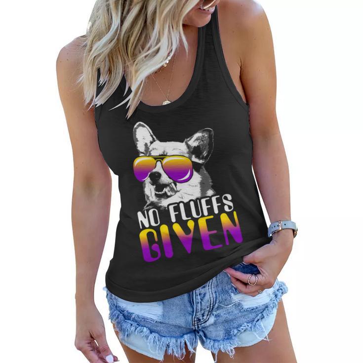 No Fluffs Given Corgi Sunglasses Pembroke Welsh Corgi Pwc Women Flowy Tank