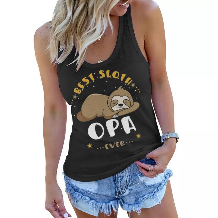 Opa Grandpa Gift   Best Sloth Opa Ever Women Flowy Tank