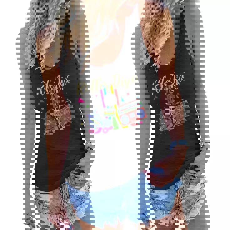 Retro Roller Skating Roller Disco Roller Skates Skating Women Flowy Tank