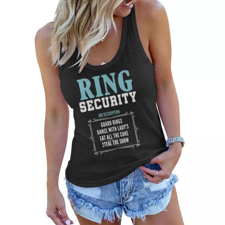 Ring Security Cute Wedding Ring Bearer Yup Im The Ring Dude Women Flowy Tank