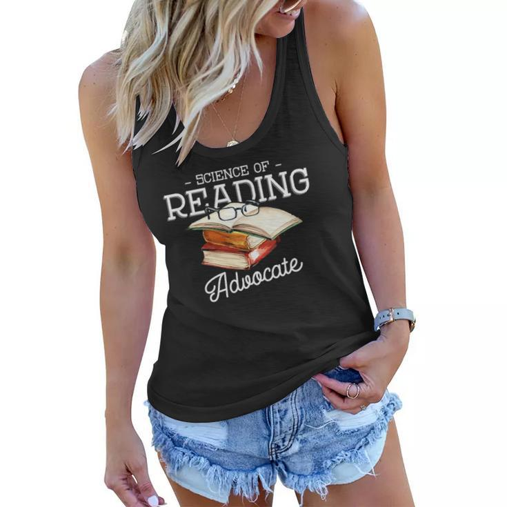 Science Of Reading Advocate Books Literature Book Reader Women Flowy Tank