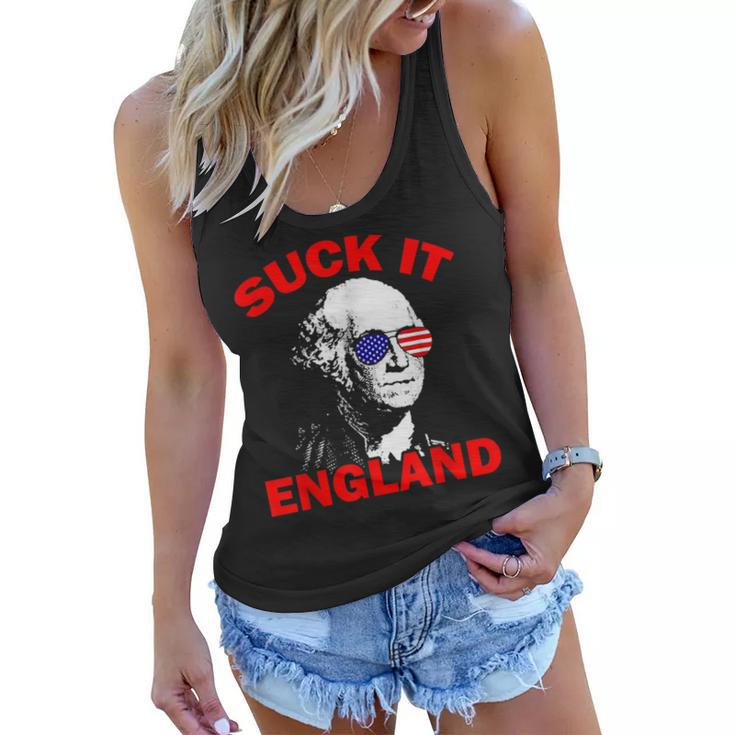 Suck It England Funny 4Th Of July Patriotic  Women Flowy Tank