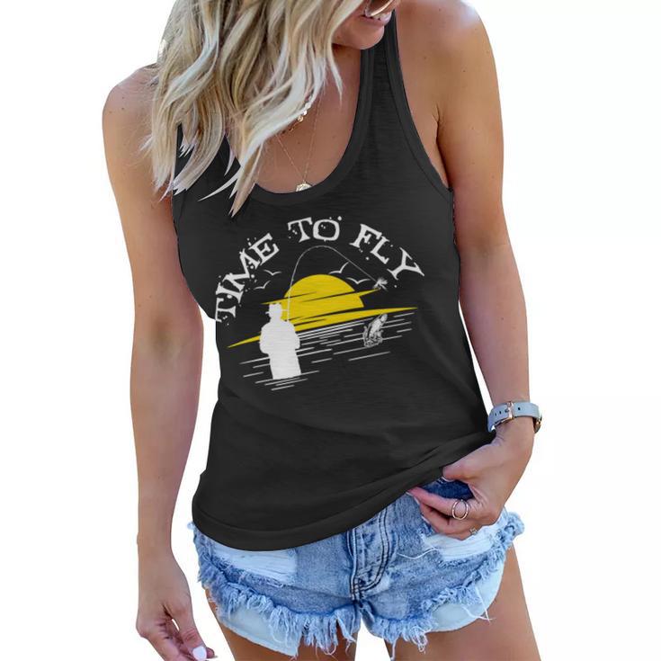 Time To Fly Fish  49 Trending Shirt Women Flowy Tank