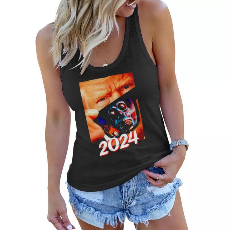 Trump 2024 They Live Donald Trump Supporter Women Flowy Tank