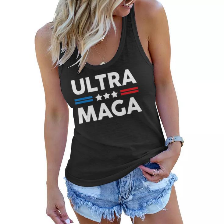 Ultra Maga Patriotic Trump Republicans Conservatives Apparel  Women Flowy Tank