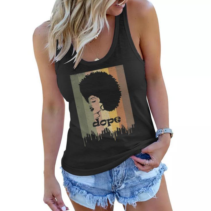 Unapologetically Dope Vintage Retro Black History Month Women Flowy Tank
