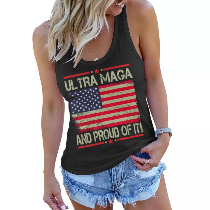 Vintage Ultra Maga And Proud Of It V2 Women Flowy Tank