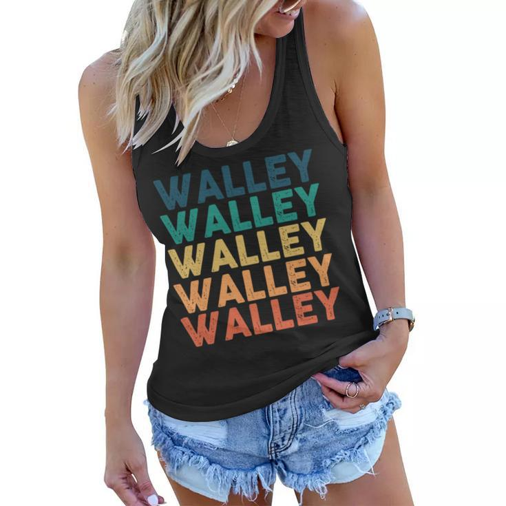 Walley Name Shirt Walley Family Name Women Flowy Tank