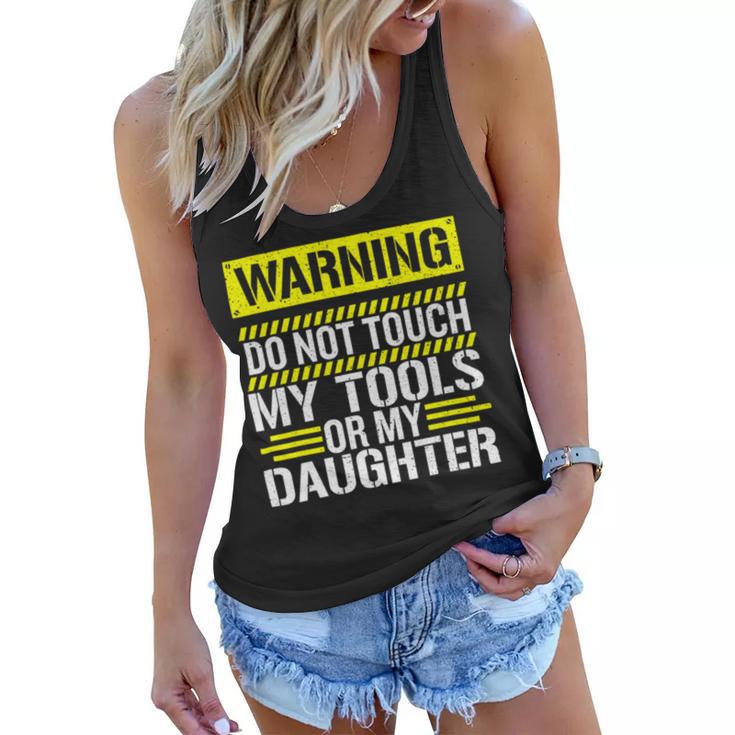 Warning Do Not Touch My Tools 196 Shirt Women Flowy Tank