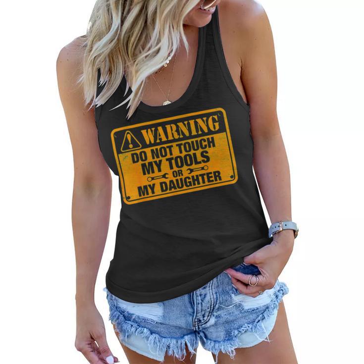 Warning Do Not Touch My Tools 198 Shirt Women Flowy Tank