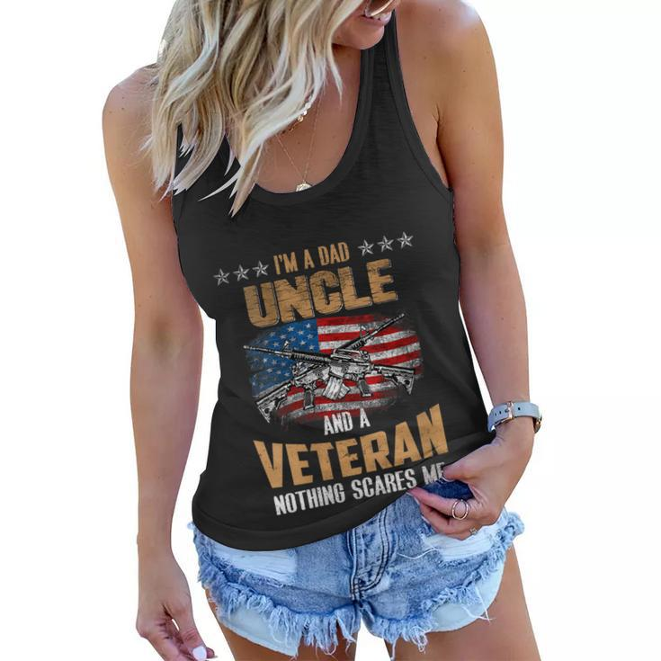 Womens Im A Dad Uncle And A Veteran Fathers Day Fun 4Th Of July  Women Flowy Tank