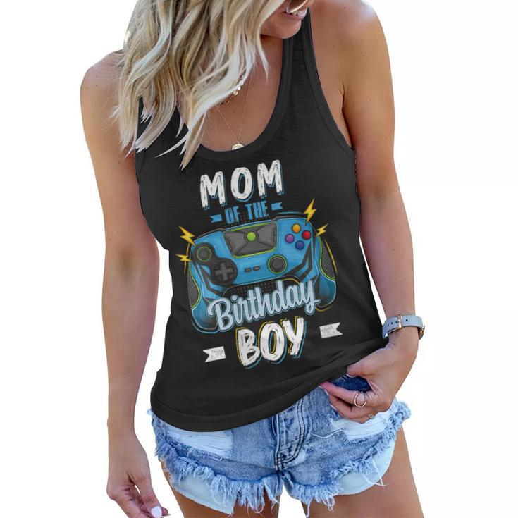 Womens Mom Of The Birthday Boy Matching Family Video Gamer Party  Women Flowy Tank