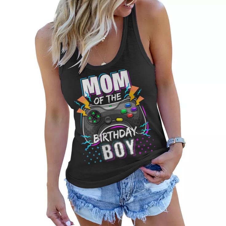 Womens Mom Of The Birthday Boy Matching Video Gamer Birthday Party  V3 Women Flowy Tank