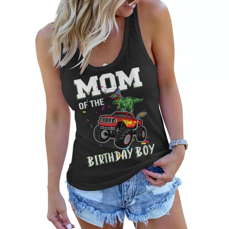 Womens Mom Of The Birthday Boy Your Funny Monster Truck Birthday  Women Flowy Tank