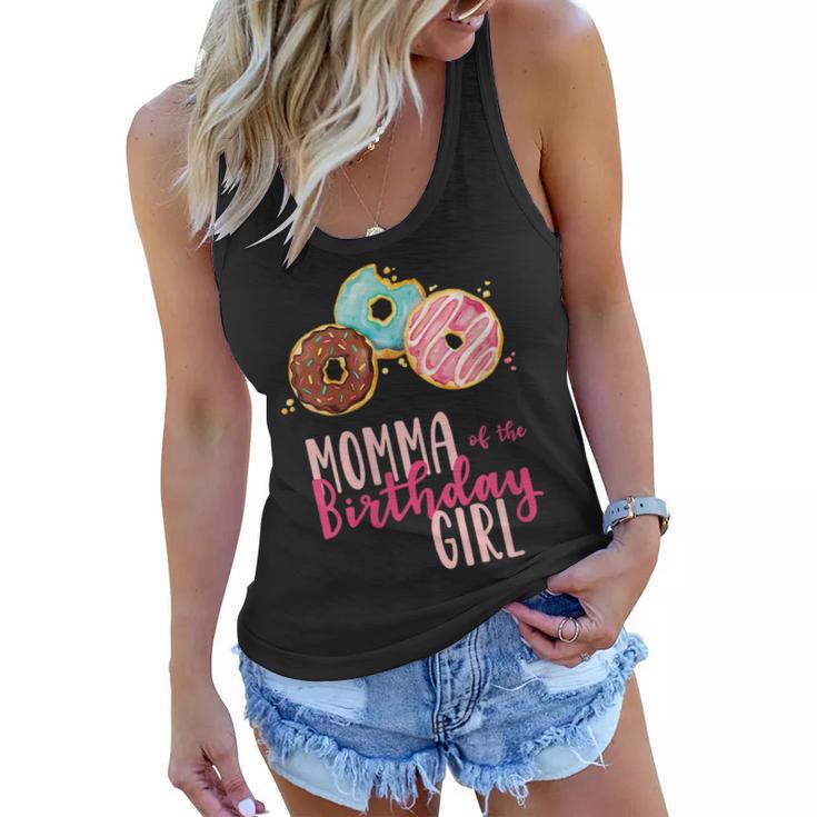 Womens Momma Of The Birthday Girl Donut Birthday Party Theme Family  Women Flowy Tank