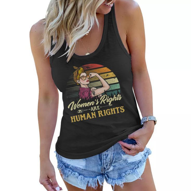 Womens Rights Are Human Rights Feminism Protect Feminist Women Flowy Tank