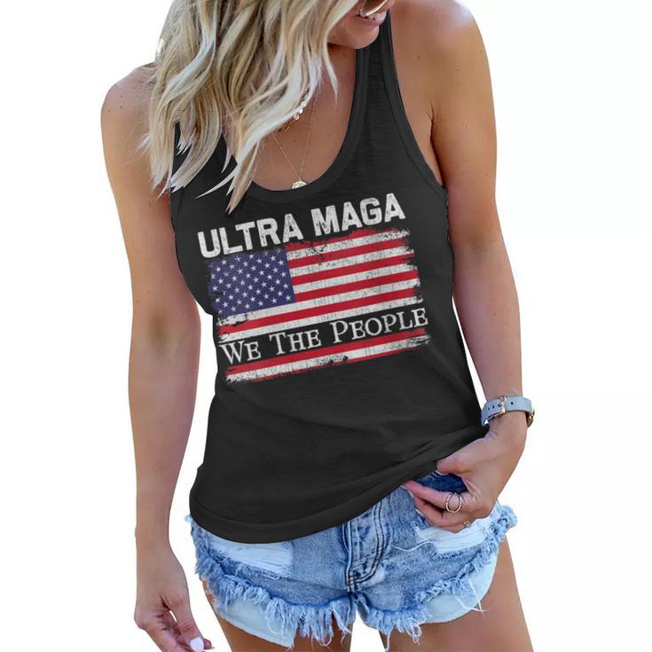 Womens We Are The People Men And Women Vintage Usa Flag Ultra Mega  Women Flowy Tank