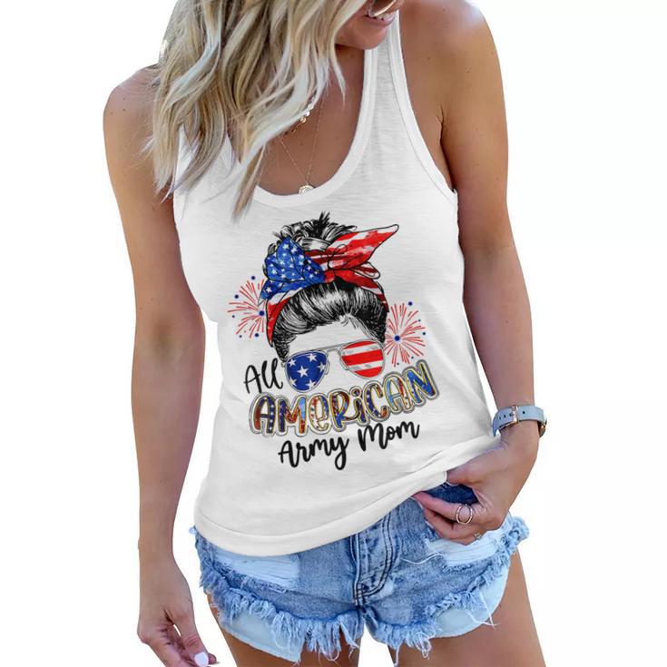 All American Army Mom 4Th Of July  V2 Women Flowy Tank