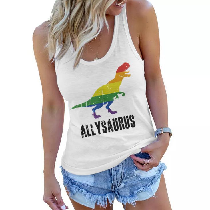 Allysaurus Ally Pride Gay Pride Lgbt Allysaurus  Women Flowy Tank