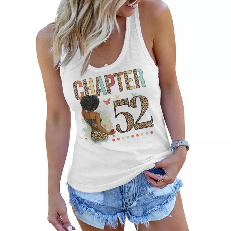 Chapter 52 Years Old 52Nd Birthday Leopard Afro Black Womens  Women Flowy Tank