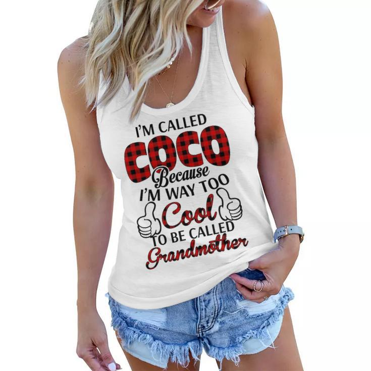 Coco Grandma Gift   Im Called Coco Because Im Too Cool To Be Called Grandmother Women Flowy Tank