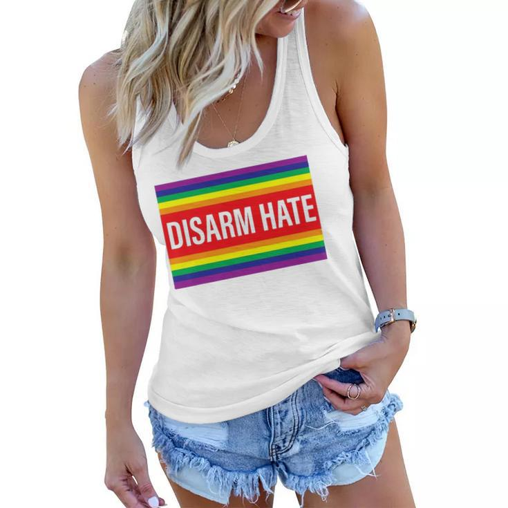 Disarm Hate Lgbtq Pride Protect Trans Students Not Afraid Women Flowy Tank