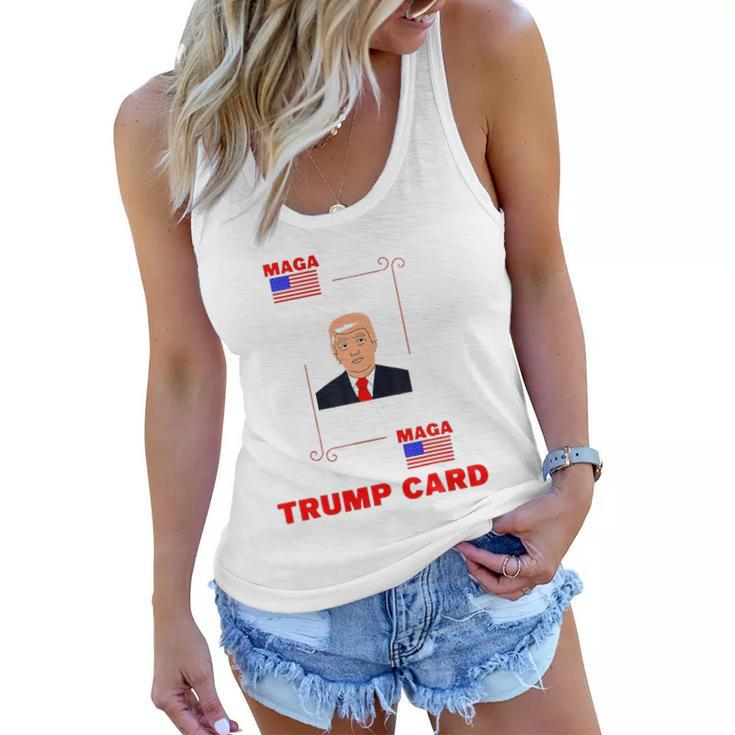 Election 2024 Ace Of Trump Card Maga Political Women Flowy Tank