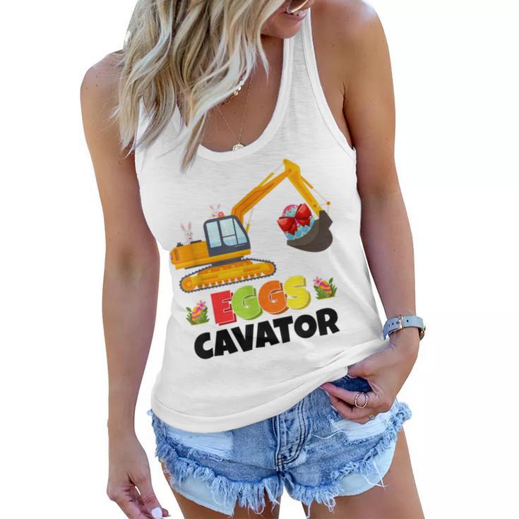 Excavator Shirts For Toddler Boys Girls Easter Eggs Cavator Women Flowy Tank